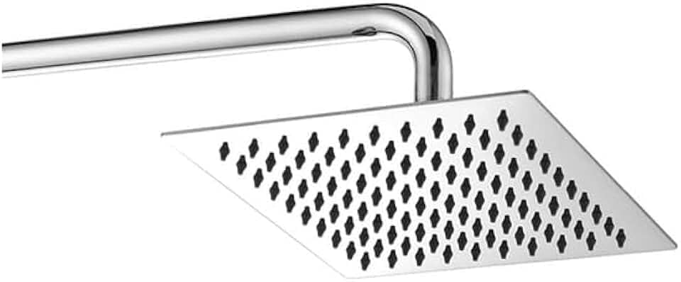 Chuveiro Ducha Inox Quadrado 20x20 Cromado Banheiro Área Externa Piscina