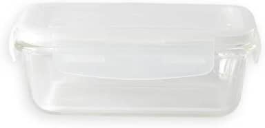 Oikos - Pote de Vidro 570ml Hermético com Trava Retangular