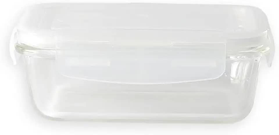 Oikos - Pote de Vidro 570ml Hermético com Trava Retangular