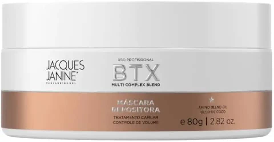 Jacques Janine BTX Máscara Selagem Complexo Blends 80g Tratamento Capilar Realinhamento e Brilho