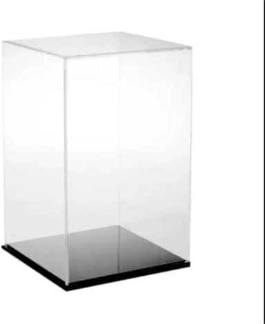 Caixa Expositora em Acrílico Transparente- base cor preta (15x15x25(h))