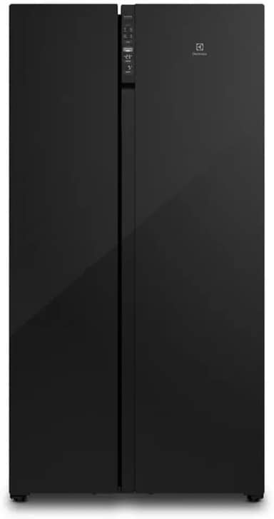 Electrolux Geladeira Electrolux Frost Free Inverter 531L Efficient AutoSense Side by Side Vidro Preto (ES5GB) 127V