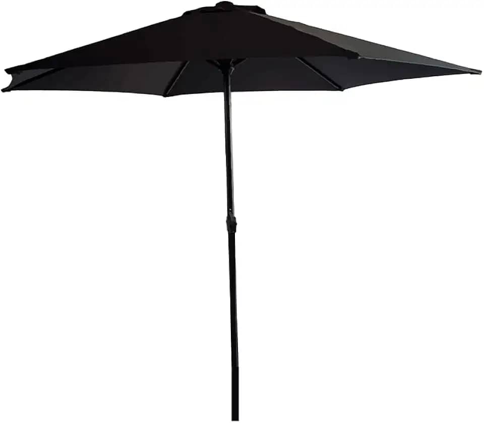 Ombrelone Life NAPPEDAM F250 Cinza Escuro – Guarda-Sol Grande para Jardim, Piscina, Varanda e Área Externa com Haste e Manivela