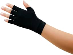 LUVA CURTA DE PROTEÇÃO SOLAR FPS50+ COM ANTIDERRAPANTE (PRETA, M)