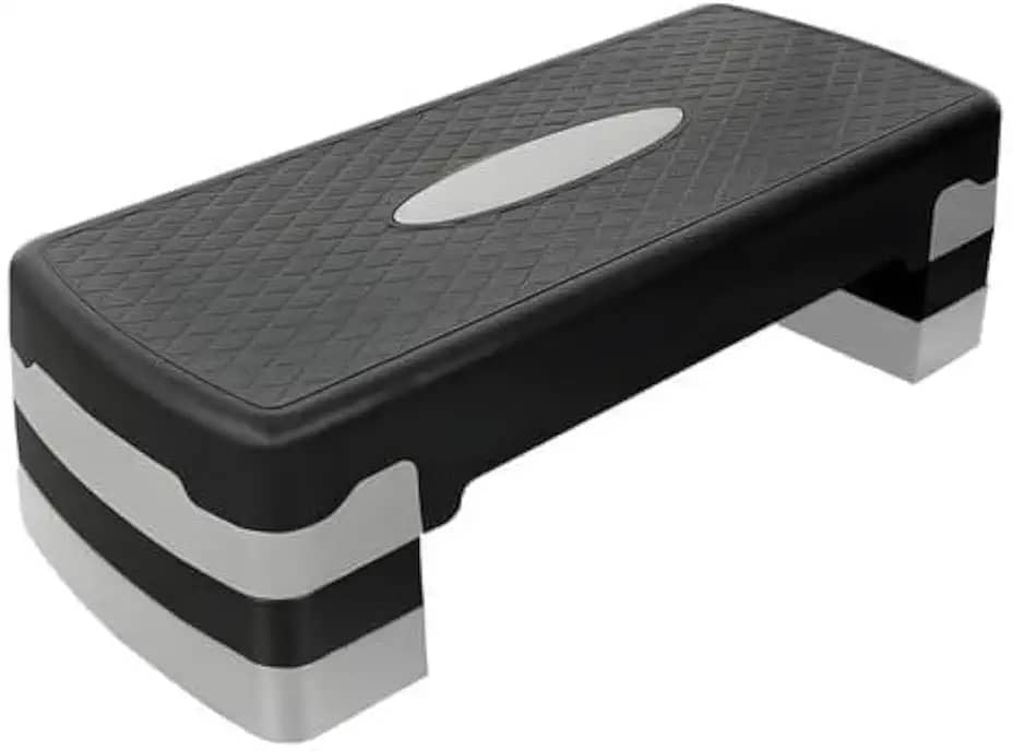 Step Aeróbico de Academia Ajustável 67 x 28 x 10-15 cm com Regulagem de Altura – Antiderrapante, Material Resistente e Design Portátil