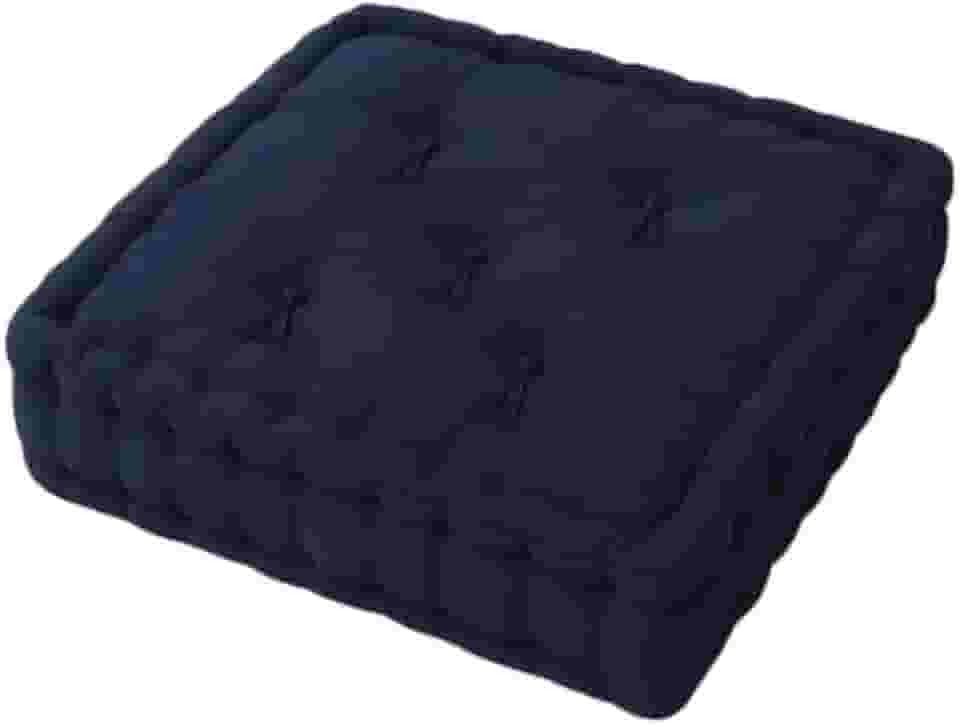 Almofada Futon Turca/Roma 40x40 cm Tecido Oxford para bancos e palhetes de madeira(Azul)