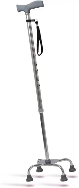 Bengala em Alumínio 4 pontas com 10 Regulagens de Altura até 100kg Hidrolight