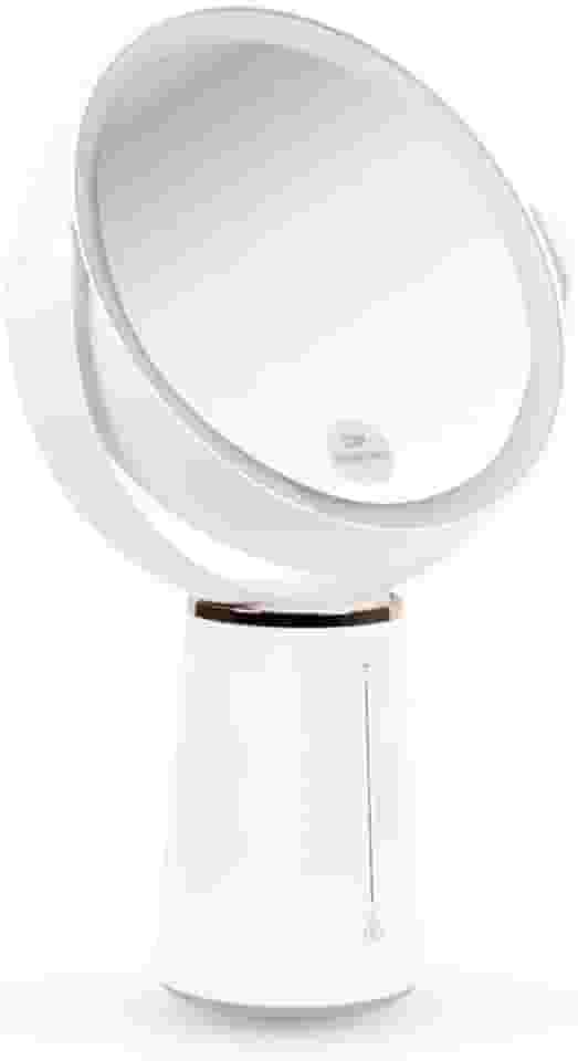 Espelho de Aumento 10X com Led Duplo, Branco, Klass Vough