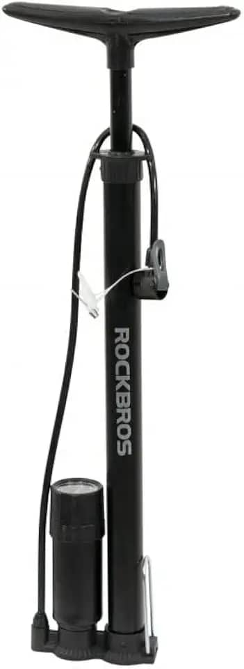 Bomba de ar RB-380g com pé e manômetro Rockbros