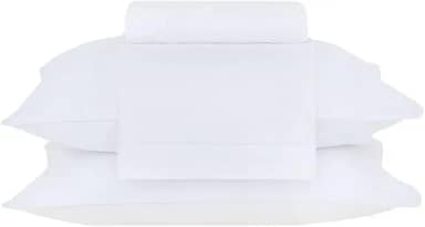 Buddemeyer Jogo de Cama Queen Percal 180 Fios Basic Percalle 100% Algodão Penteado Branco 4 peças