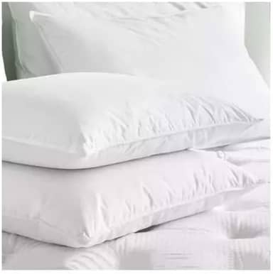 Kit 2 Travesseiros Pluma de Ganso Sintética, Antialérgico, Branco, 70x50cm, Macio, Lavável