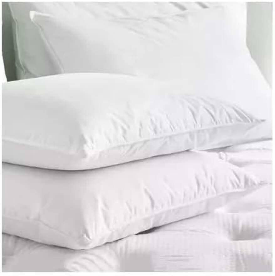 Kit 2 Travesseiros Pluma de Ganso Sintética, Antialérgico, Branco, 70x50cm, Macio, Lavável