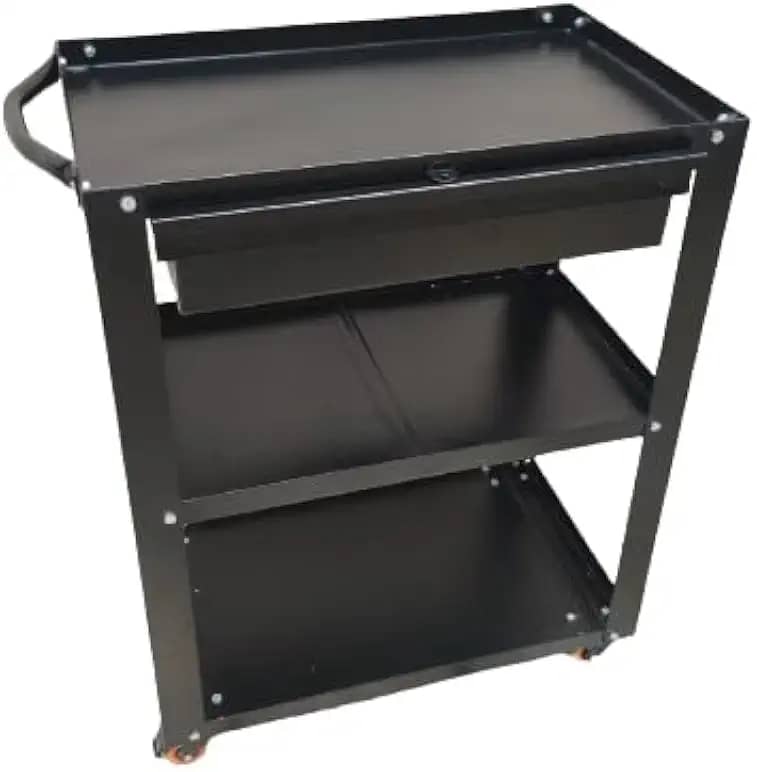 Carrinho de Ferramentas 3 Band c/Gaveta e Rodinhas Preto