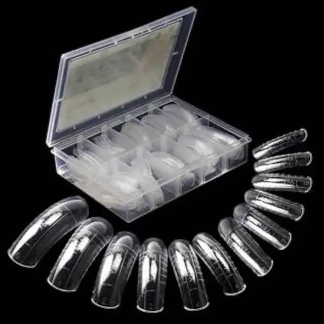 Caixa com 120 Moldes F1 Mandorla para Unhas – Alongamento Gel e Acrílico Profissional