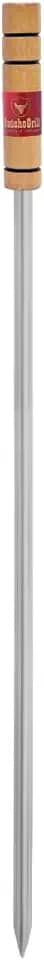 Espetos para Churrasco 85cm Cromado com Cabo de Madeira – Lâmina 72cm | Cabo Resistente ao Calor, Não Esquenta | Ideal para Carnes, Linguiça, Legumes | Profissional e Doméstico (UNITÁRIO DUPLO)