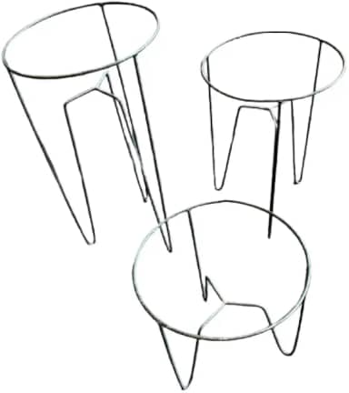Kit 3 Suporte Tripé Para Vasos De Chão Ferro Reforçado