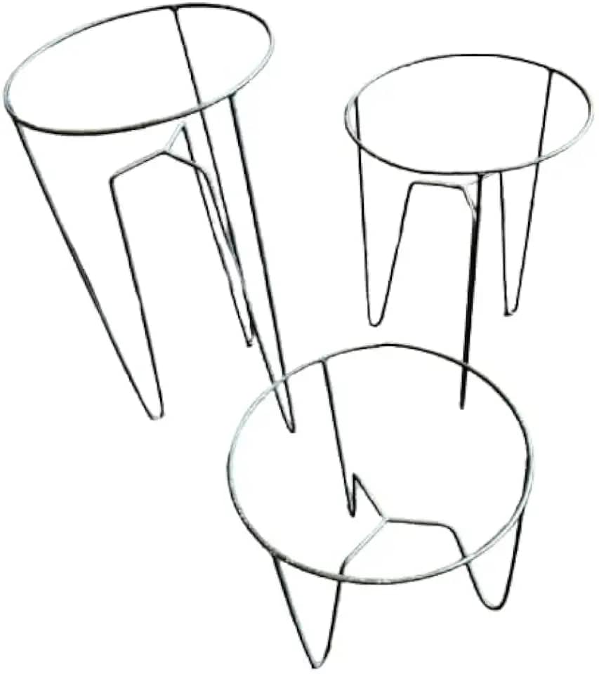 Kit 3 Suporte Tripé Para Vasos De Chão Ferro Reforçado