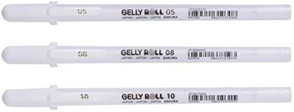 Kit Gelly Roll branca 05-08 e 10 Sakura