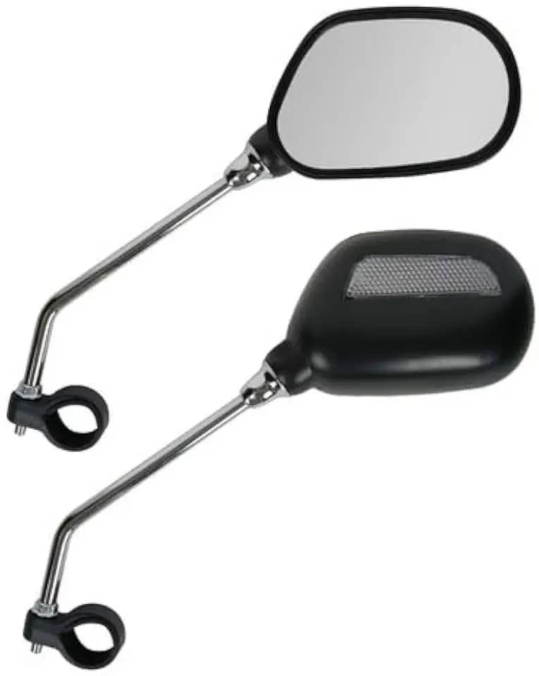 Espelho Retrovisor com Refletor para Bicicletas Urbanas, MTB Motos Visão Ampla Rotação 360° Alta Resistência, Antivibração, Ajuste Preciso Segurança no Trânsito, Acessório para Ciclismo e Motocicletas