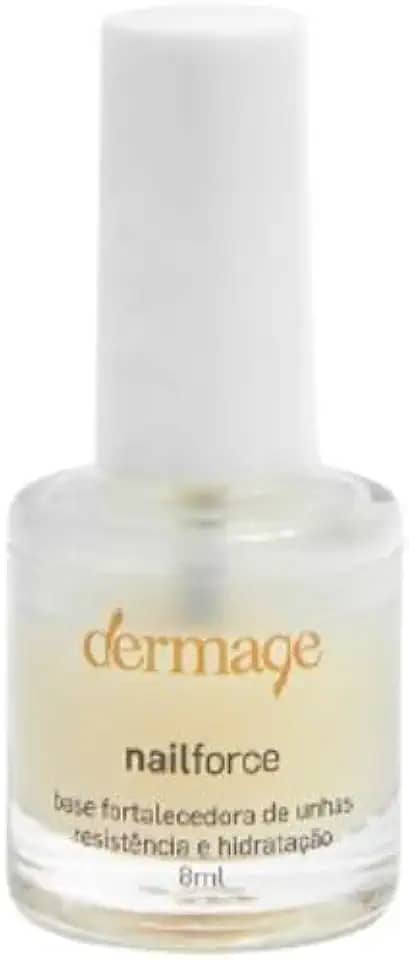 Nail Force, Base de Unhas Fortalecedora, Resistência e Hidratação, Fórmula com Cálcio e Queratina, Livre de Alergênicos, Incolor, 8ml