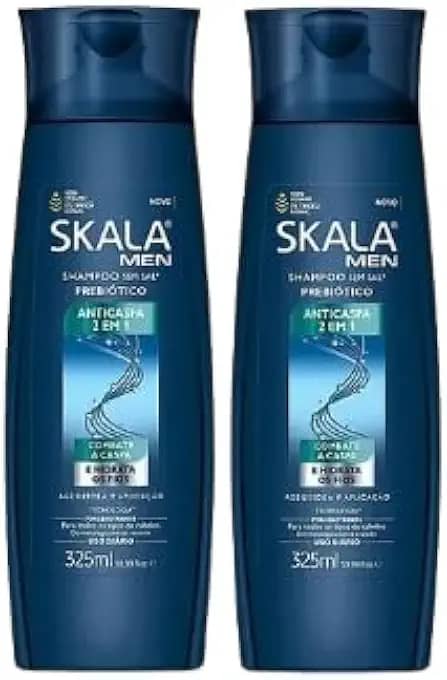 Kit Shampoo Skala Men 325Ml Anticaspa 2 Em1 (02 unidades)