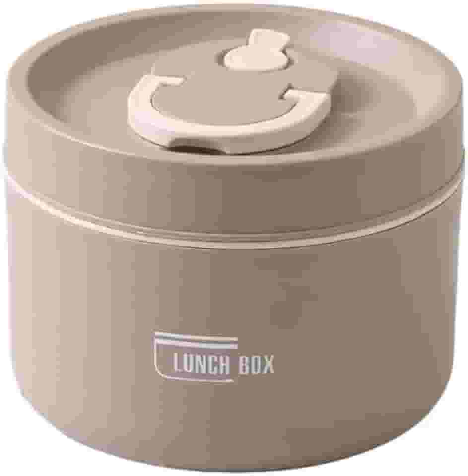 Marmita Térmica Redonda com Alça 600ml-Leve suas refeições com segurança e temperatura ideal (Azul)