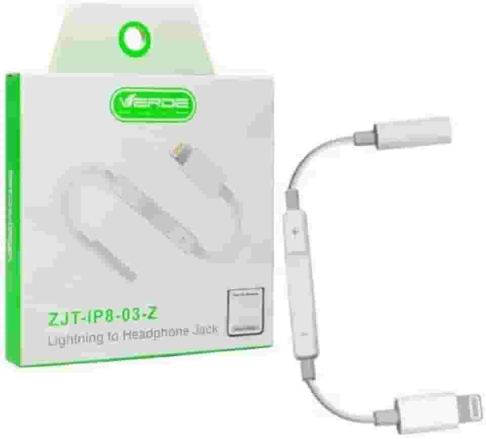 Adaptador Lightning para Fone de Ouvido de iPhone e iPad Branco (Controle de volume)