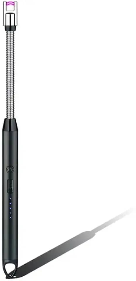 Isqueiro Acendedor Elétrico USB Recarregvel Cozinha Fogão Gas (Preto)