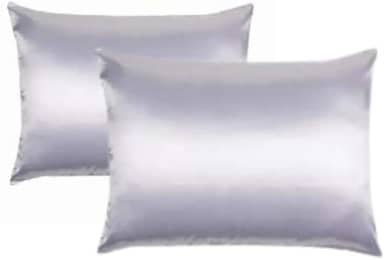 Kit 2 fronhas de cetim seda cabelo cacheado anti frizz (branco)