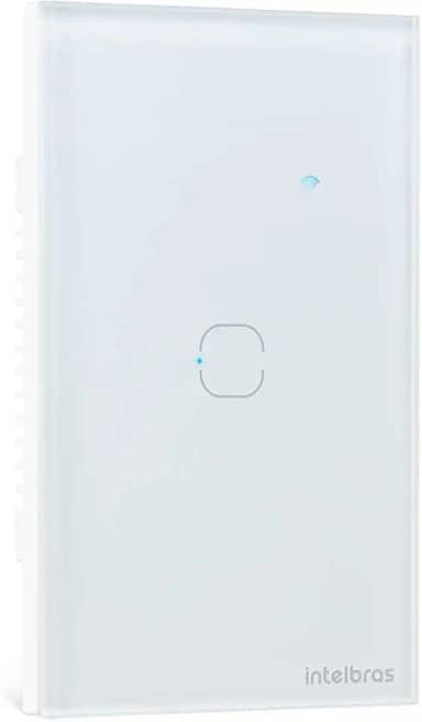 Interruptor Touch Inteligente Compatível com Alexa Com 1 Tecla EWS 1001 Branco Intelbras