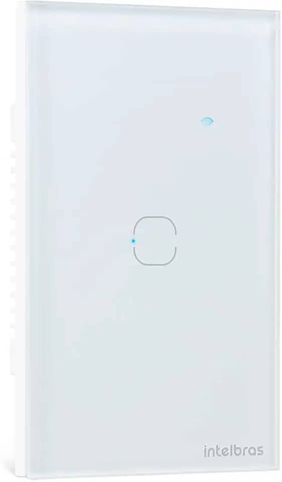Interruptor Touch Inteligente Compatível com Alexa Com 1 Tecla EWS 1001 Branco Intelbras