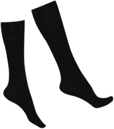 Kit 2 Pares de Meias Pretas Térmicas, Cano Longo 50cm, Peluciadas, Tamanhos 33 a 42