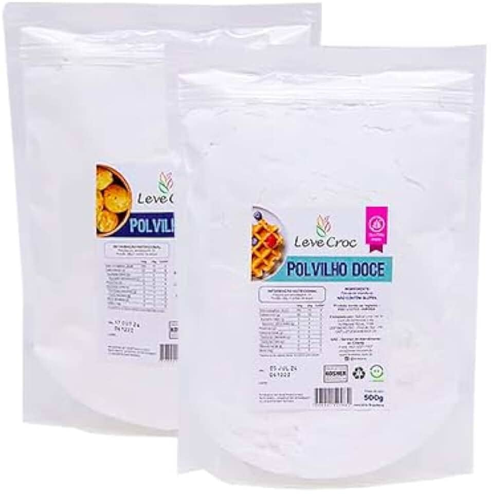 Kit 2 Polvilhos Sem Glúten Leve Croc: Azedo, Doce