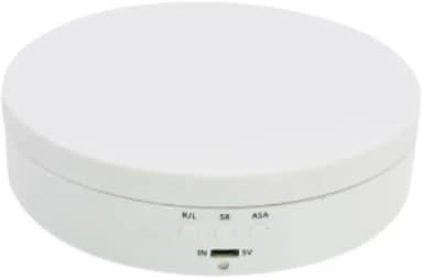 Suporte Expositor Giratorio Eletrico Para Vitrine Produtos E Foto Branco