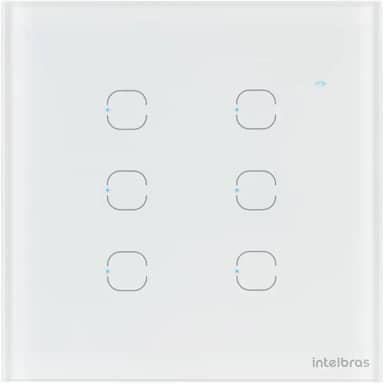 Intelbras, EWS 1006, Interruptor Touch Smart Wi-Fi com 6 teclas, Branco