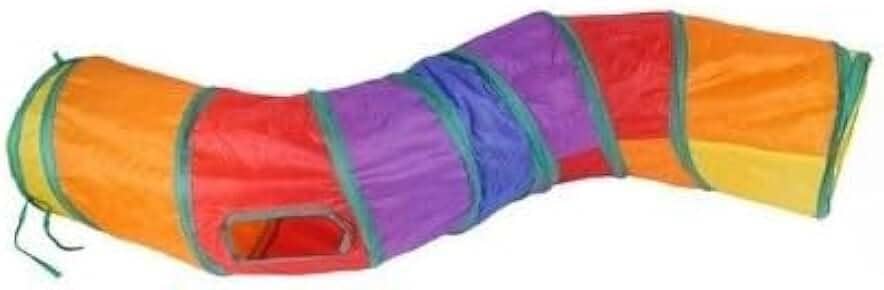 Túnel Colorido Gato Interativo Cachorro Labirinto Dobrável Pet Playground (Túnel comprido)