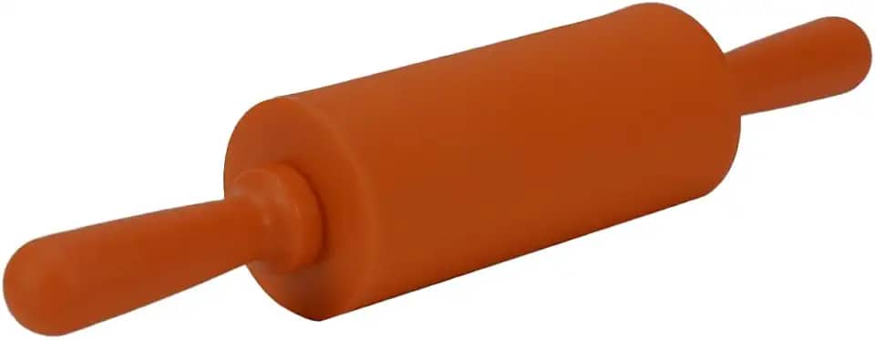 Rolo Abridor de Massa Pizza 22 cm Em Silicone Antiaderente Terracota - UDlandia