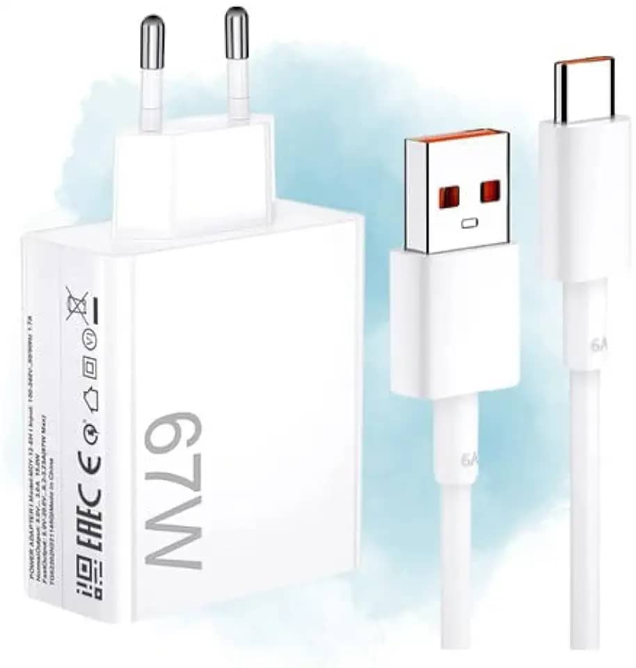 Carregador Turbo 67W 2 USB Compatível Com Xiaomi Poco X6 5G.