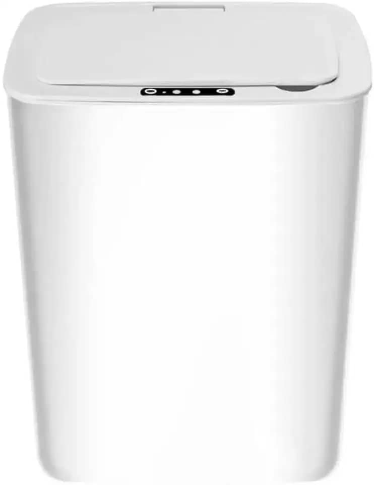 Lixeira Automatica Inteligente Com Sensor Branca 15 L