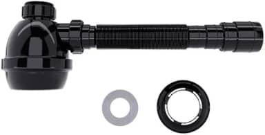 SIFAO PIA COZINHA TANQUE LAVATORIO COM COPO E CANOPLA PRETO BLUKIT 1,10 m