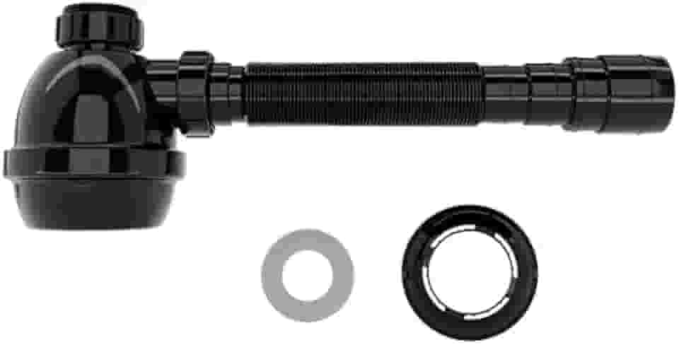 SIFAO PIA COZINHA TANQUE LAVATORIO COM COPO E CANOPLA PRETO BLUKIT 1,10 m