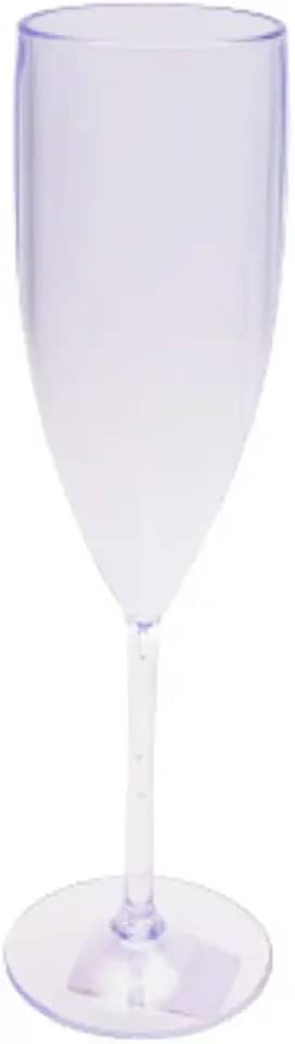 6 Taças Champanhe Acrílico 160 Ml Festa Casamento Formatura cor:Transparente
