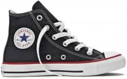 Tênis Converse All Star Chuck Taylor Infantil Cano Alto Preto e Vermelho
