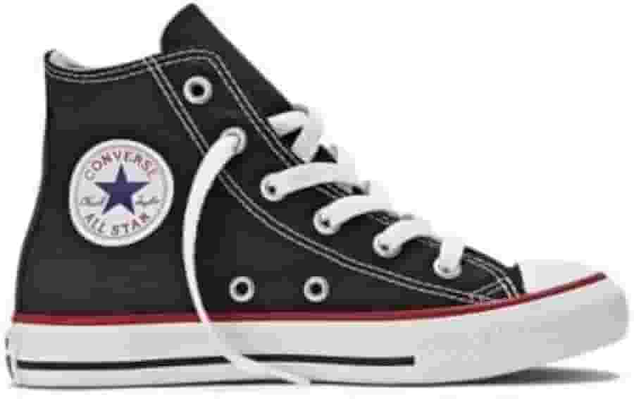 Tênis Converse All Star Chuck Taylor Infantil Cano Alto Preto e Vermelho