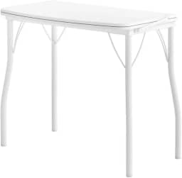 Mesa Dobrável Tampo Branco Tubos Brancos Carraro