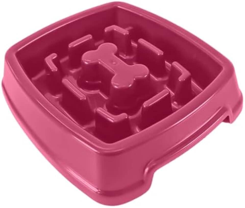 Comedouro Lento Educativo Labirinto Interativo 650ml Pet Para Cães Produto Petshop Enriquecimento Ambiental (Rosa)