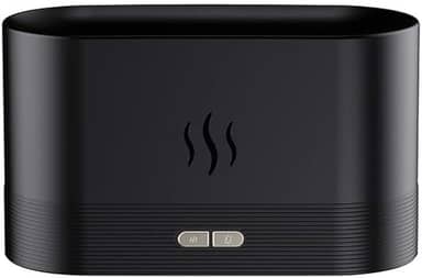 Difusor De Óleos Essencial E Umidificador De Ar 2 Em 1 Com 7 Cores Chama -180ml-Difusor De Aroma E Ambiente(701-PRETO)