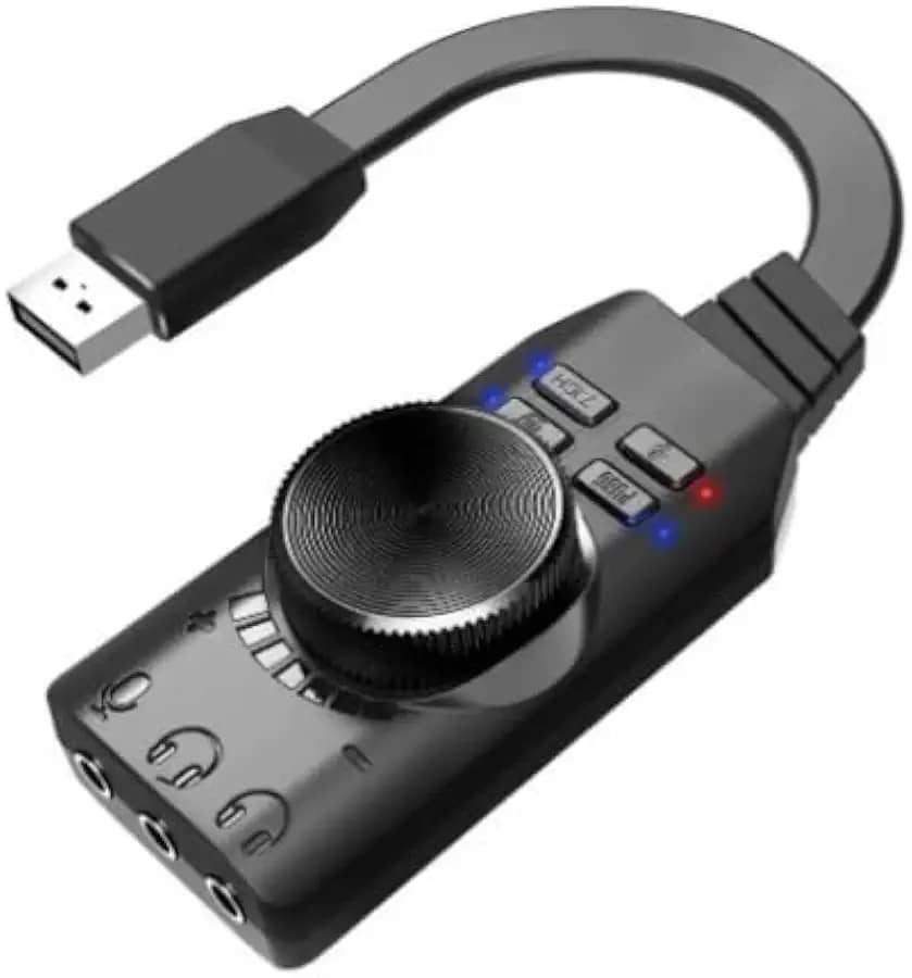 Placa De Som Interface Áudio Usb Live C/Volume Pc Celular