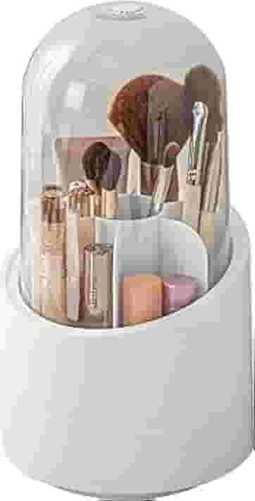 Organizador de Maquiagem, Organizador de Pincéis de Maquiagem, Giratorio 360° Com Tampa, Organizador de Maquiagem Giratório, Porta Pincel, Organizador Pincel para Viagem