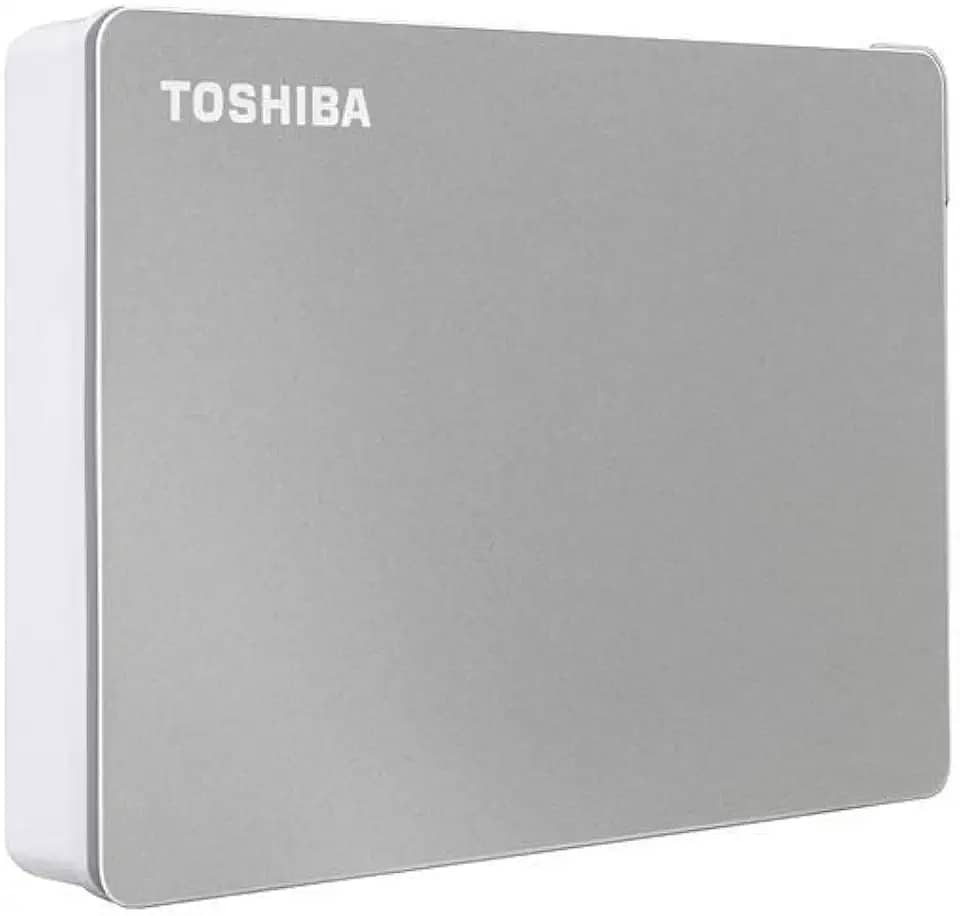 HD Externo Portátil Toshiba 4TB Canvio Flex USB-C USB 3.0 Prata para PC, Mac e Tablet - HDTX140XSCCA